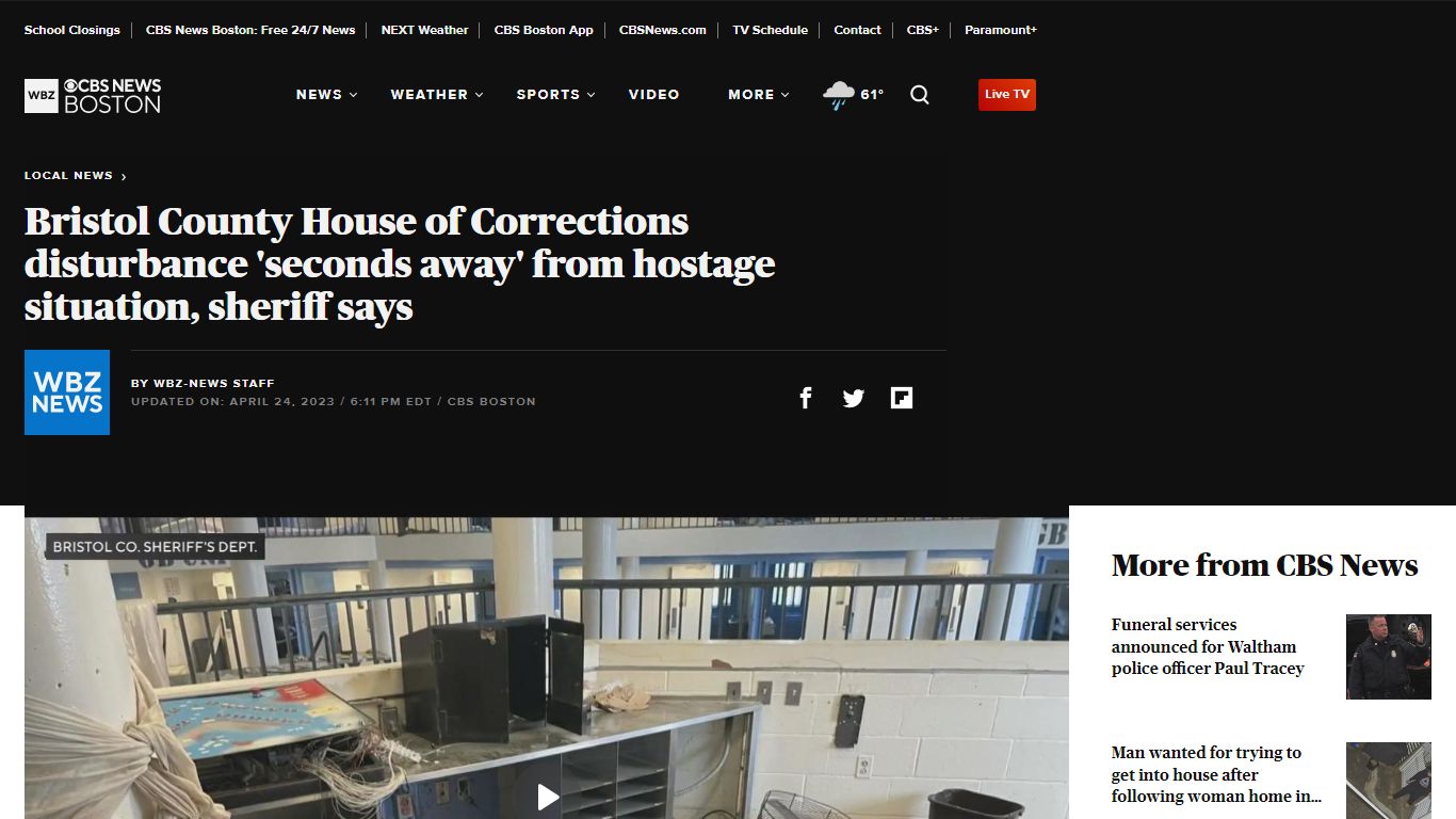 Bristol County House of Corrections disturbance 'seconds away' from ...