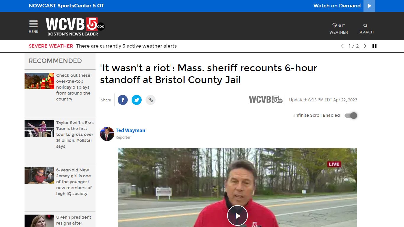 'It wasn't a riot': Bristol sheriff recounts 6-hour standoff at county jail